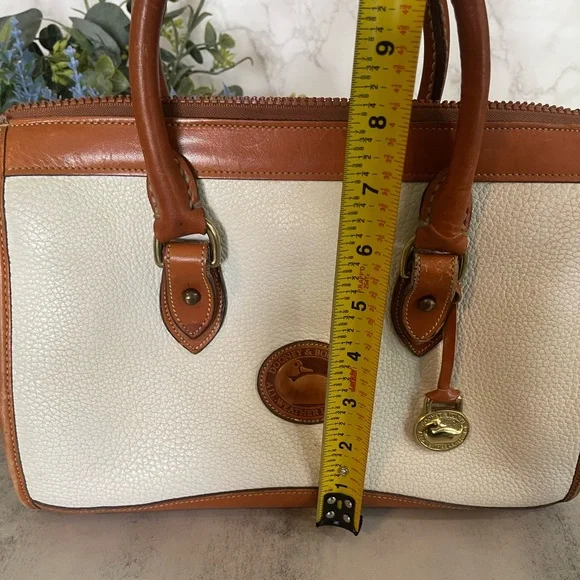 Dooney & Bourke Cream and Tan Satchel - Picture 11 of 14